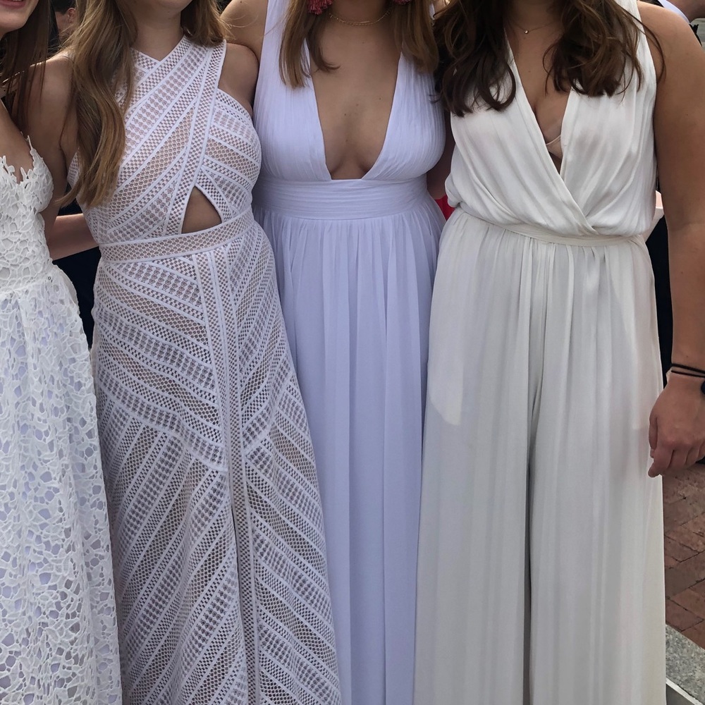 FAME AND PARTNERS carson dress in white